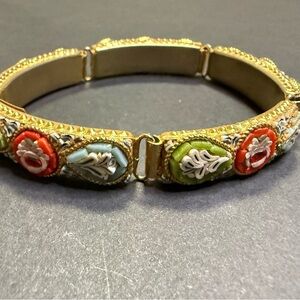 Vintage Italian Micro-Mosaic Link Bracelet
Excellent Condition